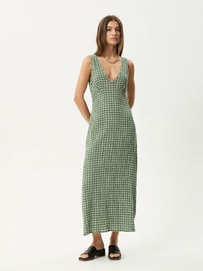 Afends Seersucker Maxi Dress